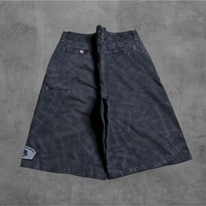 Metal Mulisha Men's Black Plaid Cargo Shorts Size 36 Skater Combat Style